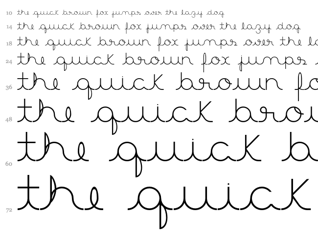 Aster font waterfall